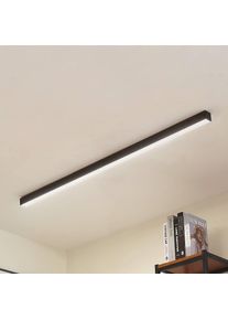 LUCANDE LED-Deckenleuchte Teniona, 132 cm, schwarz, Alu