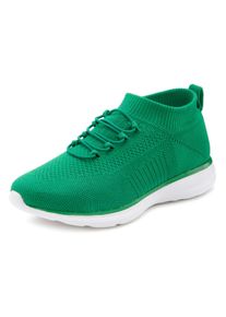 Lascana Dames Sneaker in groen ,maat 36, Witt, 100% Textiel