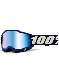 100 Percent Accuri 2 Extra, veiligheidsbril gespiegeld , kleur: Donkerblauw/Wit Blauw/Gespiegeld