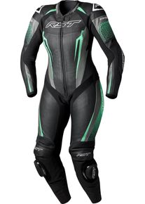 RST TracTech Evo 5, Combinaison en cuir 1pcs. perfor&eacute;e femmes , couleur: Noir/Gris/Turquoise , taille: XL