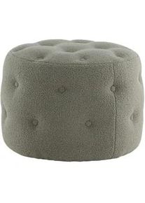 Livetastic Pouf , Greige , Textil , Uni , Füllung: Schaumstoff , 55x44x55 cm , Sitzfläche gepolstert , Wohnzimmer, Sessel, Hocker & Hockerbänke, Poufs