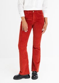 Pantalon Flare en velours côtelé - rouge - taille 44 avec coton - bonprix