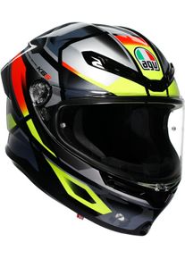AGV K6 S Erazer, casco integrale , colore: Nero/Rosso/Giallo Fluo , dimensione: XS
