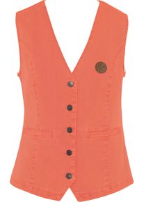 Damen Jeansweste in verk&uuml;rzter Form papaya Gr&ouml;&szlig;e 38