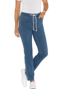 Dames Jeans met tunnelkoord en bindceintuur blue-bleached Maat 27