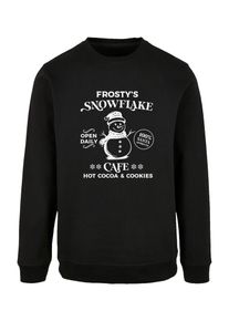 F4NT4STIC Sweatshirt 'Frostys Snowflake Cafe Retro Christmas Sign' Herren schwarz / weiß Größe XXXL