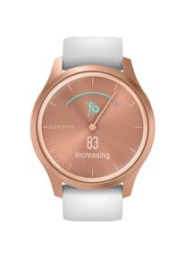 Ceas Smartwatch Garmin Vivomove Style, Rose Gold/White, Silicone Band