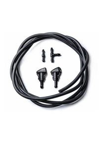 Kit De Buses De Lave-Glace - Pour Chrysler / Dodge / Jeep / Ram - 2 Metres De Tuyau De Fluide Avec Connecteur - 2 Pieces 5303833Aa - Noir