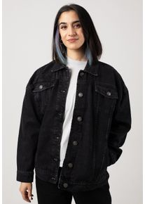 Urban Classics - Ladies Oversized 90‘s Denim Black Washed - Kurtka jeansowa - czarny - M - 100% bawełna,Dżinsowa