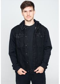 Brandit - Cradock Denim Sweat Black - Kurtka jeansowa - czarny - XXL - 73% bawełna 25% poliester 2% elastan,Dżinsowa