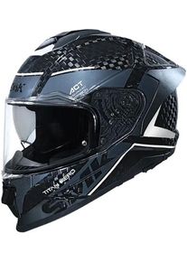 SMK Titan Carbon Nero, full face helmet , color: Black/Grey/White , size: XXL