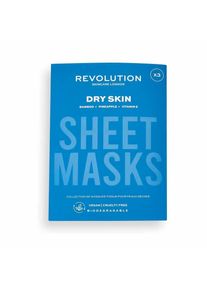 Revolution Skincare - Biodegradable Dry Skin Sheet Mask Látkové masky 3 pieces unisex