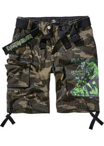 Brandit Iron Maiden Savage NOTB, pantaloncini cargo , colore: Darkcamo , dimensione: XXL