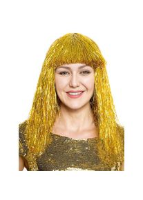 maskworld Lametta Perücke gold