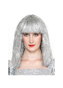 maskworld Perruque Lametta argent