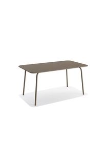 Essentials Shine Gartentisch Stahl Rechteck &ndash; Cappuccino