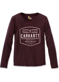 Carhartt Lockhart Graphic, lange mouw vrouwen , kleur: lila , maat: XS