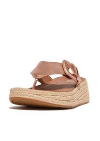 fitflop F-mode espadrille adj. leather flatform toe-thongs