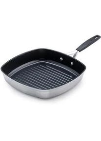 Masterpro Grillpfanne , Schwarz, Silberfarben , Metall, Kunststoff , quadratisch , 28x28 cm , Lfgb , PFOA-frei, PTFE-frei , Kochgeschirr, Pfannen, Grillpfannen