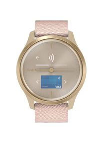 Ceas Smartwatch Garmin Vivomove Style, Champagne/Dust Rose, Fabric Band