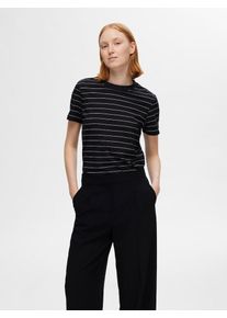 Selected Femme Dames Shirt zwart / wit S