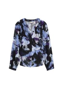 Tom Tailor Dames Blouse nachtblauw / hemelsblauw / aubergine / zwart XL