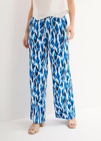 Palazzo broek van soepele viscose - blauw - maat 48 - viscose - bonprix
