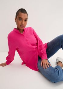 Lange mousseline blouse van katoen - pink - maat 44 - mousseline - bonprix