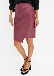 Imitatieleren rok - rood - maat 36/38 (S) - bonprix