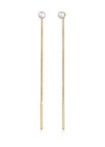 Elli - perle coltivata d'acqua dolce Seguito Trend Minimal in Argento Sterling 925 Placcato Oro Orecchini 1 pieces female