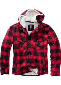 Brandit Lumberjack Winter, capuchonsweater , kleur: rood/zwart , maat: XXL