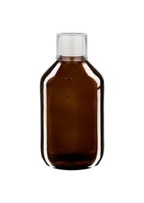 250ml medicijnfles bruin met doseerbeker