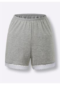 w&auml;schepur Damen Panty mit elastischen Spitzendetails in grau-meliert ,Gr&ouml;&szlig;e 52/54, Witt, 95% Modal, 5% Elasthan