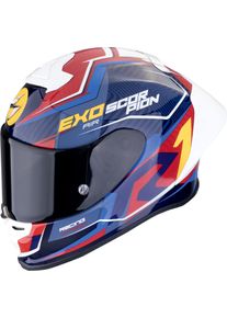 Scorpion EXO-R1 Evo II Air Coup, full face helmet , color: Blue/Red/Yellow/White , size: S