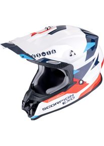 Scorpion VX-16 Evo Air Rod, kask motocrossowy , kolor: Biały/Czerwony/Niebieski , rozmiar: S