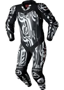 RST Pro Evo Airbag Joker, combinaison en cuir 1pcs. perforée , couleur: Noir/Blanc , taille: XS