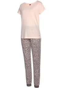 s.Oliver Dames Pyjama in lichtroze/wit ,maat 32/34, Witt, 100% Katoen