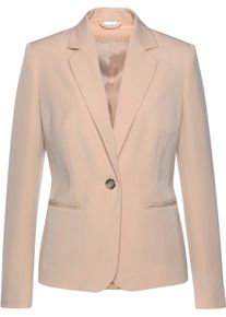 Lascana Dames Korte blazer in camelkleuren ,maat 34, Witt, 75% Polyester, 20% Viscose, 5% Elastan