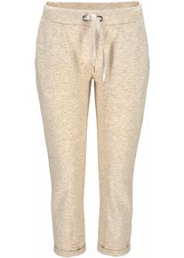 Lascana Damen Relaxhose in beige-meliert ,Größe 32/34, Witt, 85% Baumwolle, 10% Polyester, 5% Viskose