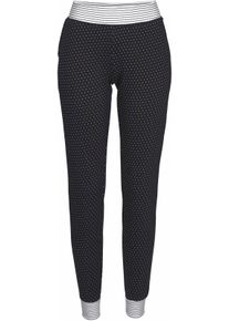 Vivance Dreams Dames Pyjama in zwart gestippeld ,maat 32/34, Witt, 98% Katoen, 2% Polyester