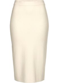Lascana Damen Strickrock in hellbeige ,Größe 36, Witt, 28% Polyester, 28% Polyester, 22% Polyamid