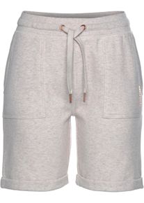 Dames Bermuda in beige gemêleerd ,maat 32/34, WITT, 90% Katoen, 10% Polyester