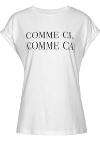 Buffalo Dames T-shirt in wit ,maat 32/34, Witt, 100% Katoen