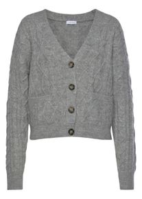 Lascana Dames Vest in grijs gemêleerd ,maat 32/34, Witt, 50% Polyacryl, 50% Polyester
