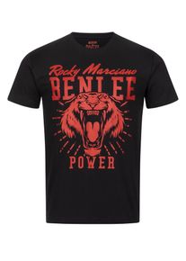 BEN LEE Benlee Camisa funcionais 'Tiger Power' em preto Tamanho L Estampado com logo