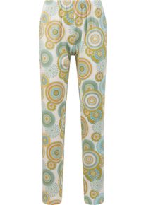 wäschepur Dames Pyjama ecru/salie bedrukt Maat 36/38