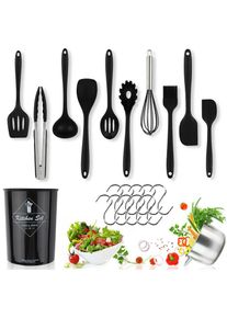 Randaco - swanew 12pcs Set Ustensiles de Cuisine en silicone avec Boîte de rangement Coffret