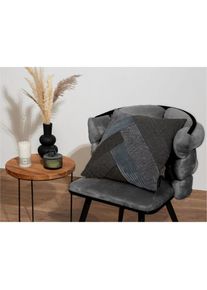 Coussins Bobochic Coussin patchwork réversible 45 x 45 cm aria 45x45 Gris foncé