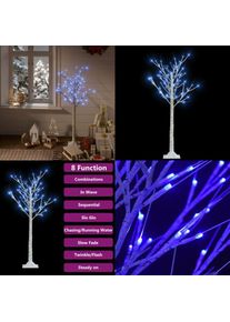 vidaXL Sapin de Noël 120 led bleu Saule 1,2 m Int/Ext - sapin de Noël - sapins de Noël - Home & Living - Blanc