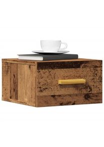 MAISONCHIC - Table de chevet murale, Table d'appoint, Table de nuit vieux bois 35x35x20 cm 263292